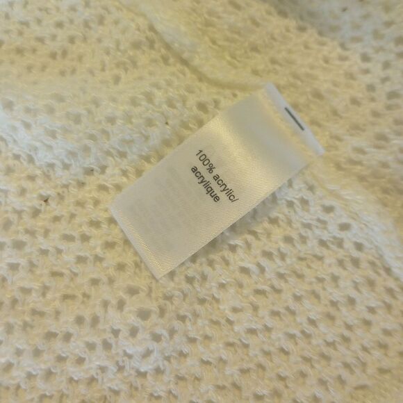 Maurices short sleeve crochet lace open acrylic sweater - Picture 8 of 11